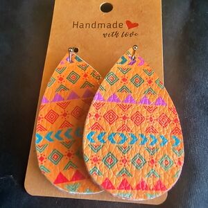 Hand Crafted Multicolor Geometric Earrings